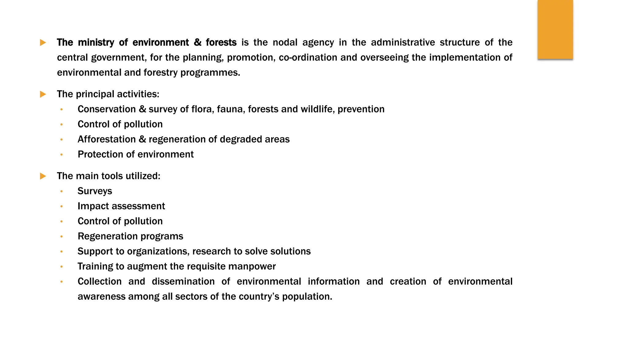 Environmental Planning A Brief Decription Of Environmental Policies In
