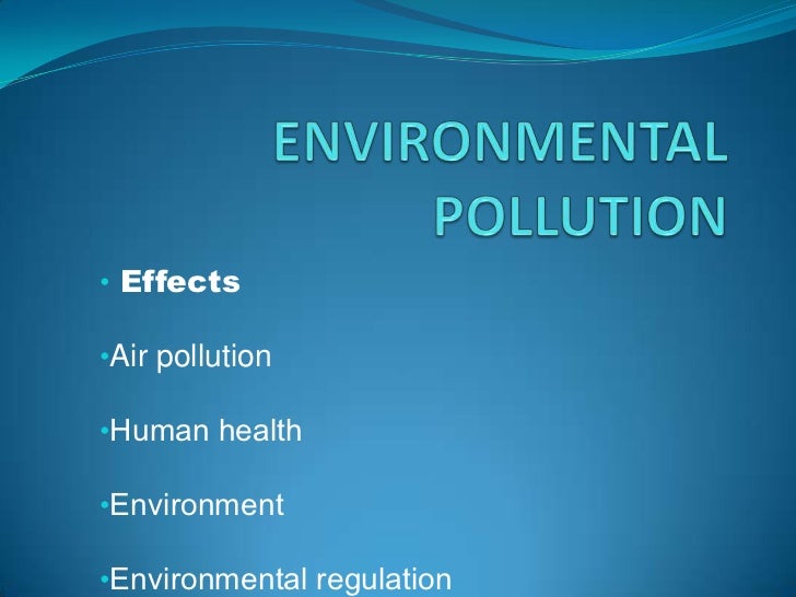 Environmental Pollution