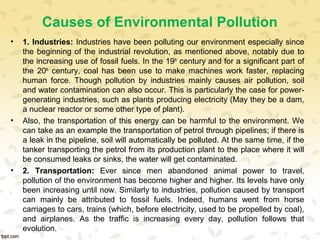 easy essay on environmental pollution