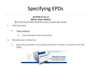 Specifying EPDs


Pilot credit 61
 