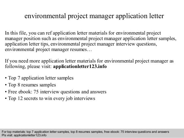 environmental project manager resumes