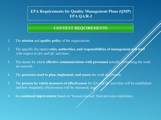 Environmental Quality Assurance -- a primer | PPT