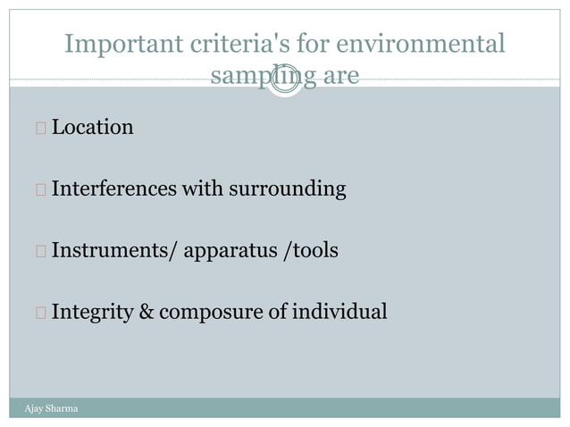 Environmental sampling | PPTX | Geography | Science