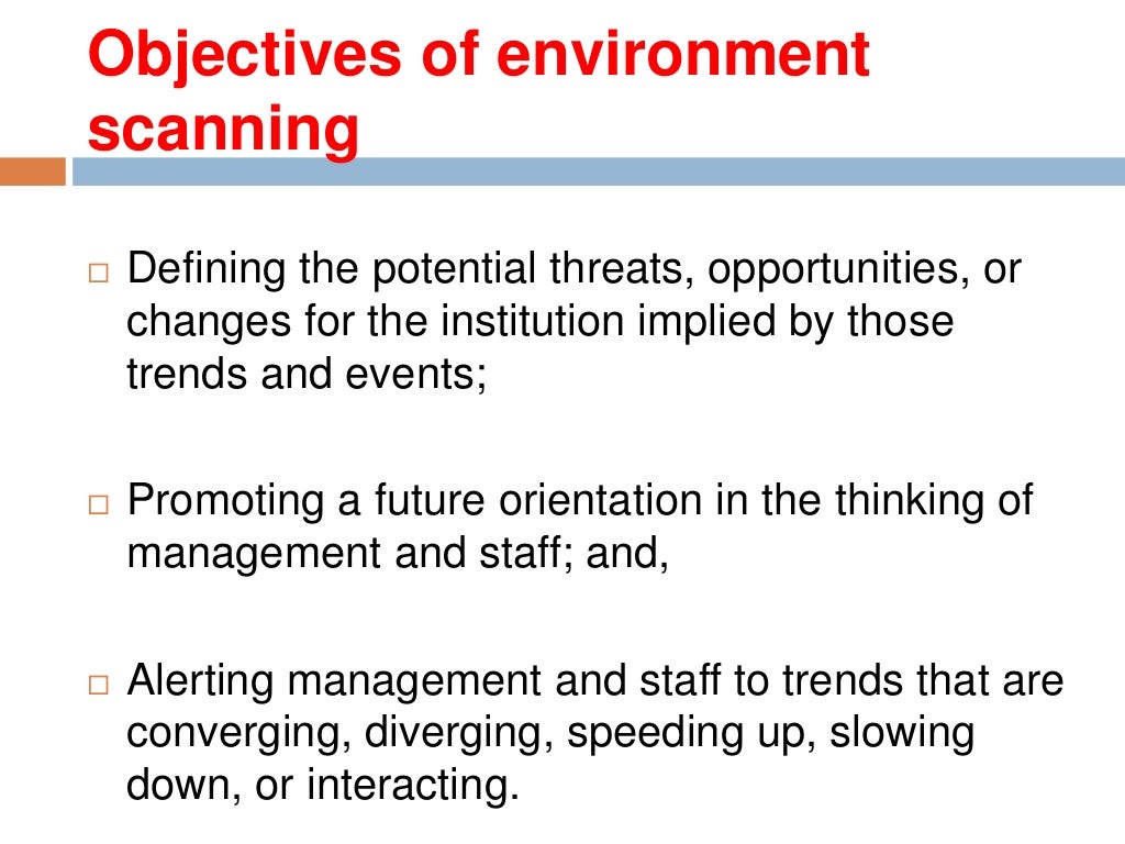 Environmental Scanning And Knowledge Management