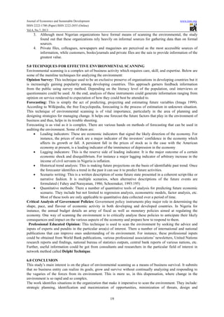 Environmental scanning an imperative for business survival and growth ...