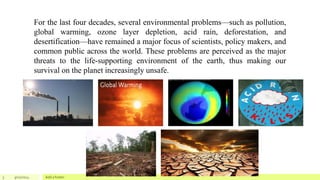 Topic For Environmental Issues Introduction to Environmental Science, Foodtech | PPTX