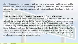 Introduction to Environmental Science, Foodtech | PPTX