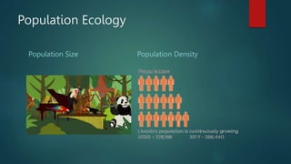Population Ecology
Population Size Population Density
 