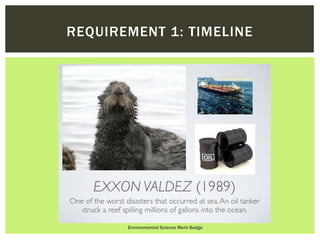 Environmental Science Merit Badge
REQUIREMENT 1: TIMELINE
 