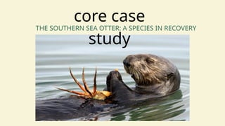 core case
study
THE SOUTHERN SEA OTTER: A SPECIES IN RECOVERY
 