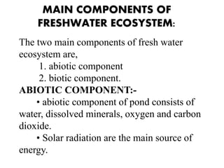 Environmental studies-AQUATIC ECOSYSTEM,THEIR TYPES AND THEIR IMPORTANCE.