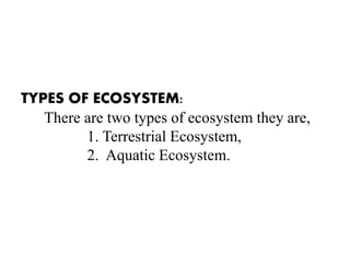 Environmental studies-AQUATIC ECOSYSTEM,THEIR TYPES AND THEIR IMPORTANCE.