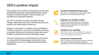 IIED's environmental sustainability impact report 2022/23 | PPTX