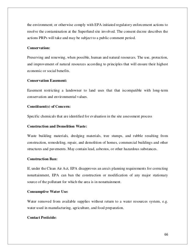 Environmental terms dictionary glossary