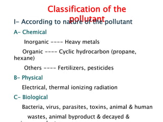 Pollutants Classification Ecotoxicology | PPTX