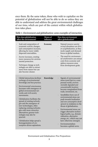 Globalization Non Examples Environment and globalization five proposistions | PDF