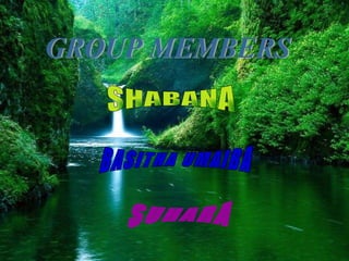 GROUP MEMBERS SHABANA BASITHA UMAIBA SUHARA 