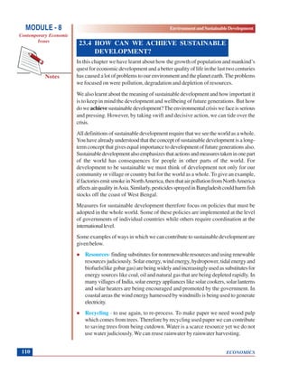 Environment and sustainable development | PDF