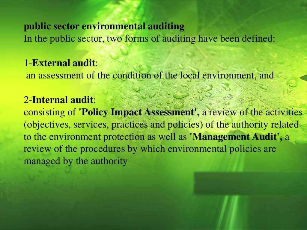 Environment auditing