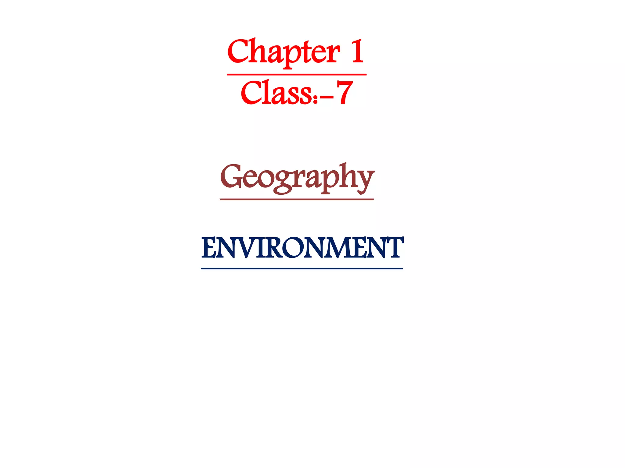 Environment (chapter 1, class vii)
