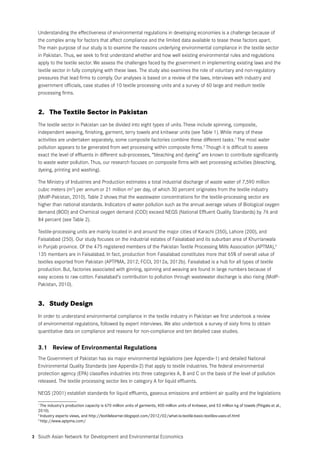 Environmental Regulations and Compliance in the Textile Processing | PDF