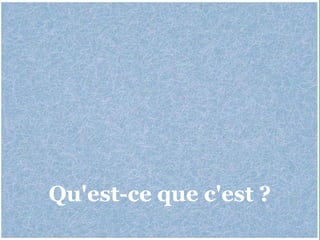   Qu'est-ce que c'est ?   