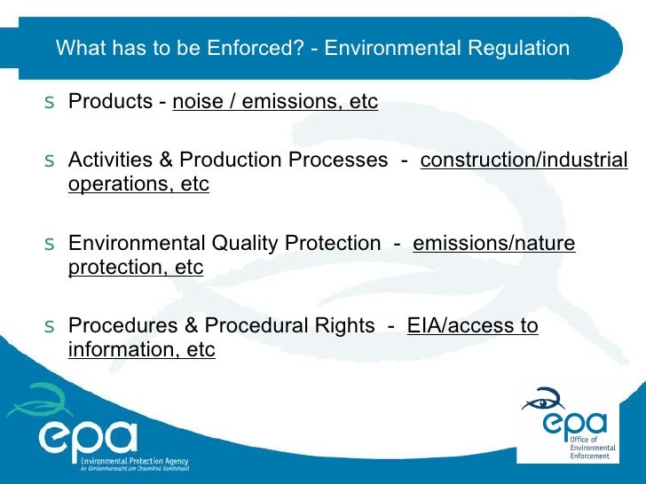 Effective Enforcement of Environmental Regulations
