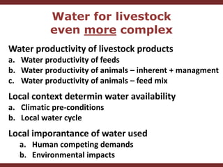 Livestock and water
