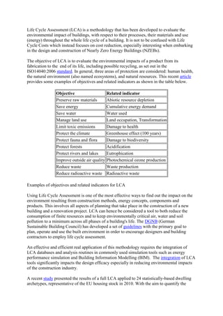Environment life cycle assessment | PDF