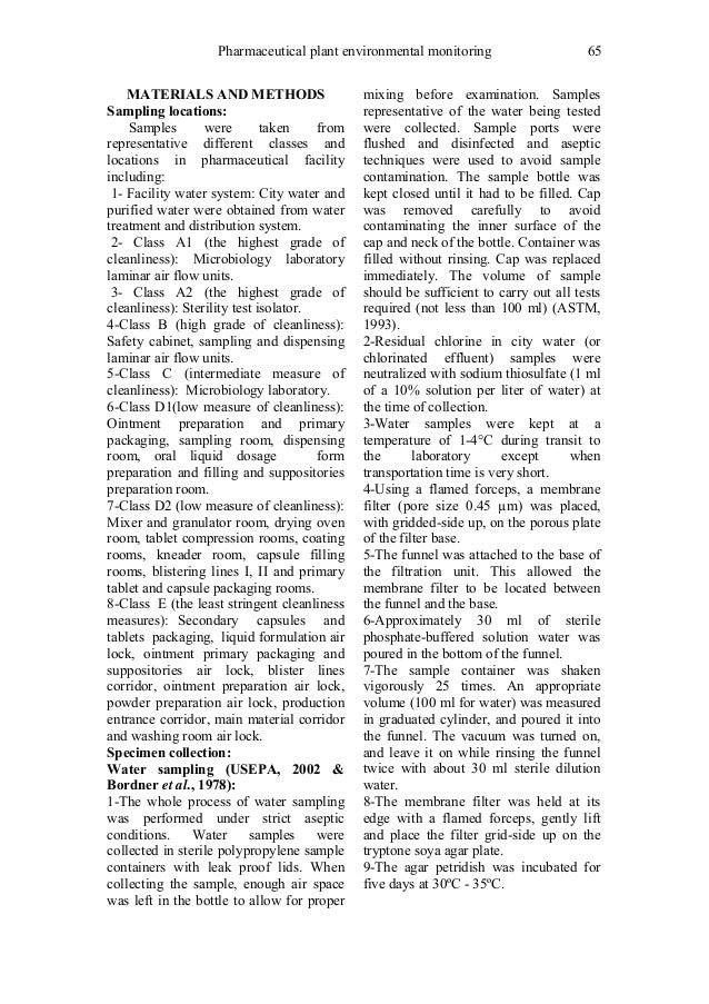 Microbiological Environmental Monitoring in Pharmaceutical Facility