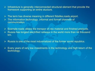 Russian Basic Infrastructure Environment of russia bba sem 6 | PPT