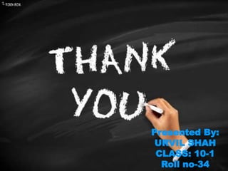 Presented By:
URVIL SHAH
 CLASS: 10-1
  Roll no-34
 