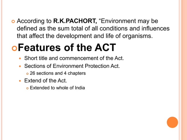 Environment Protection Act, 1986 | PPTX