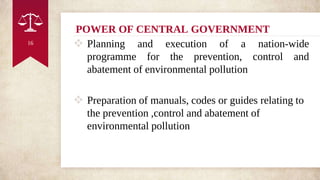 Environment Protection Code Environment protection act,1986 | PPTX
