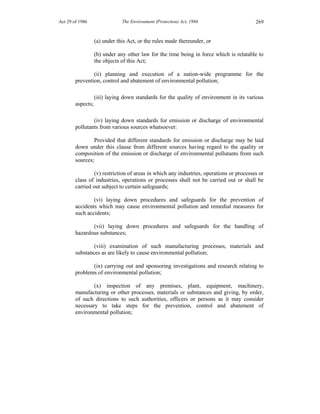 Environment Protection Act 1986 - Environment laws | PDF