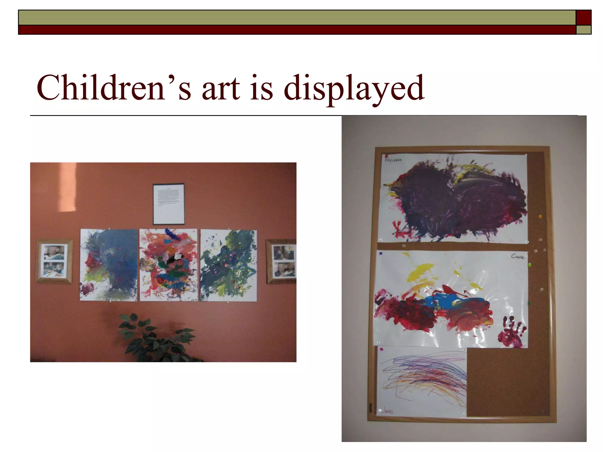 Children’s art is displayed 