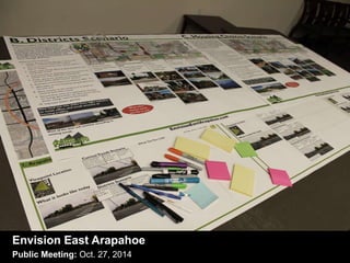 Envision East Arapahoe 
Public Meeting: Oct. 27, 2014 
 