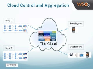 Cloud Control and Aggregation
Mesh1
The Cloud
Mesh2
Customers
Employees
 