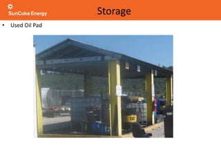 • Used Oil Pad
Storage
 