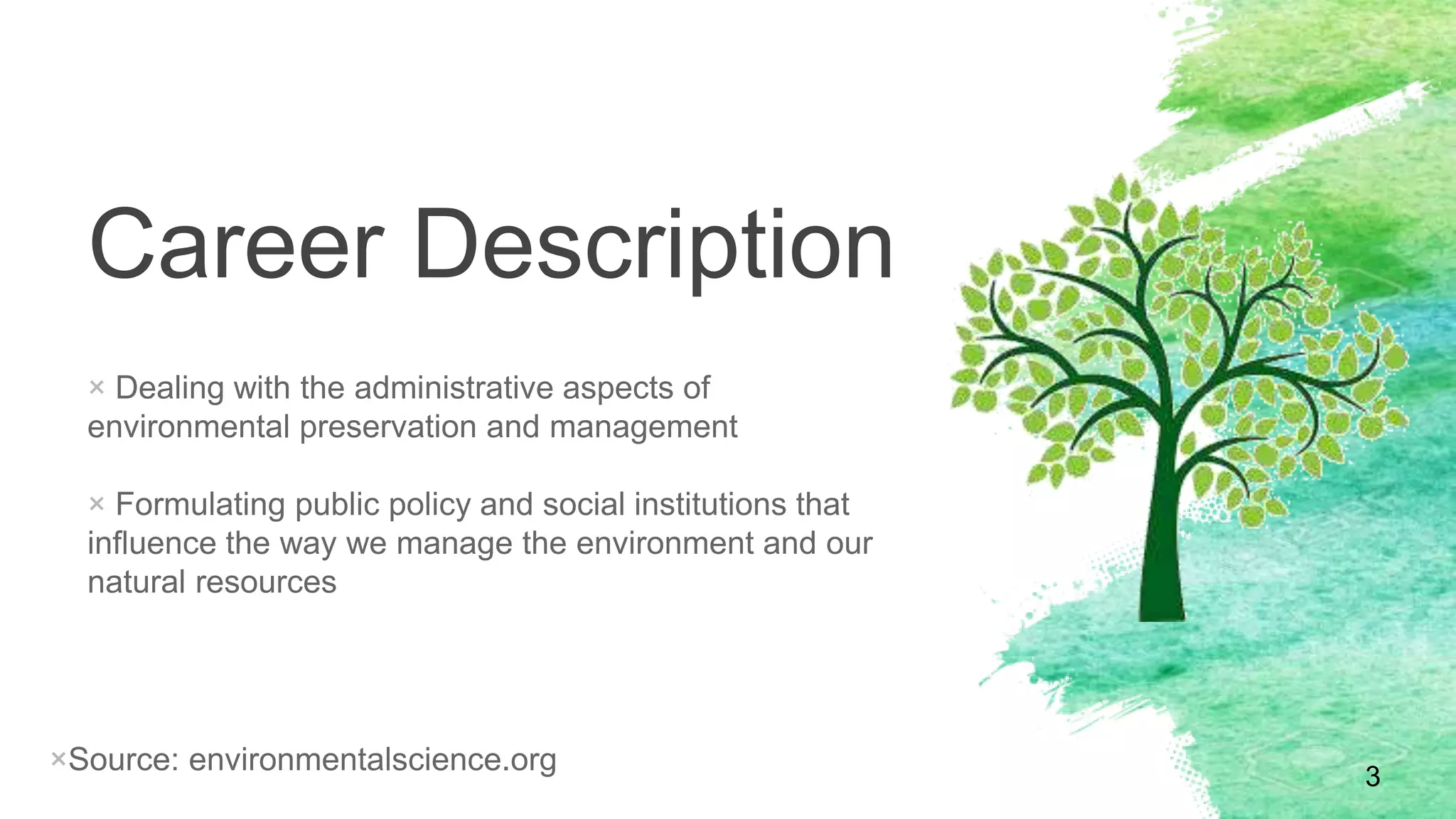 Career Environmental Policy PPT career-environmental-policy-ppt