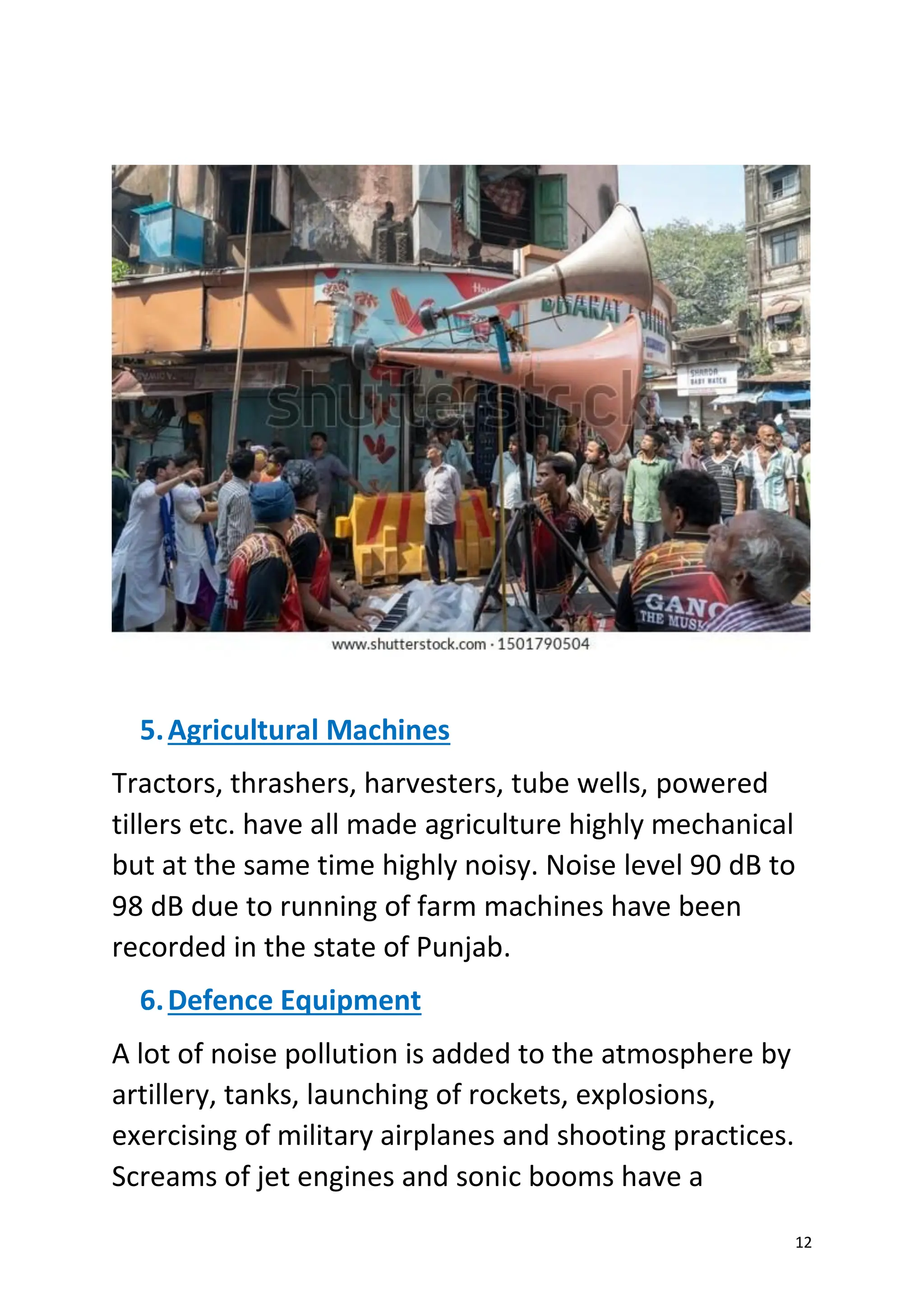 NOISE POLLUTION - Introduction .Types of Noise Pollution | PDF