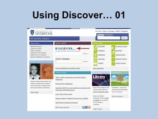 Using Discover… 01
 