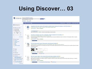 Using Discover… 03
 