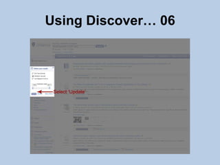 Using Discover… 06
 