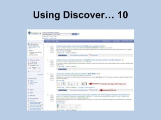 Using Discover… 10
 