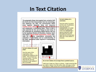 In Text Citation
 