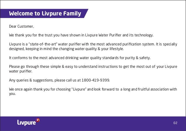 Livpure Touch 2000 Plus Ro Uv Uf Te Water Purifier With Pre Filter Unboxing Youtube