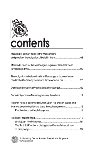 We Believe in all the Prophets and the Messengers | PDF
