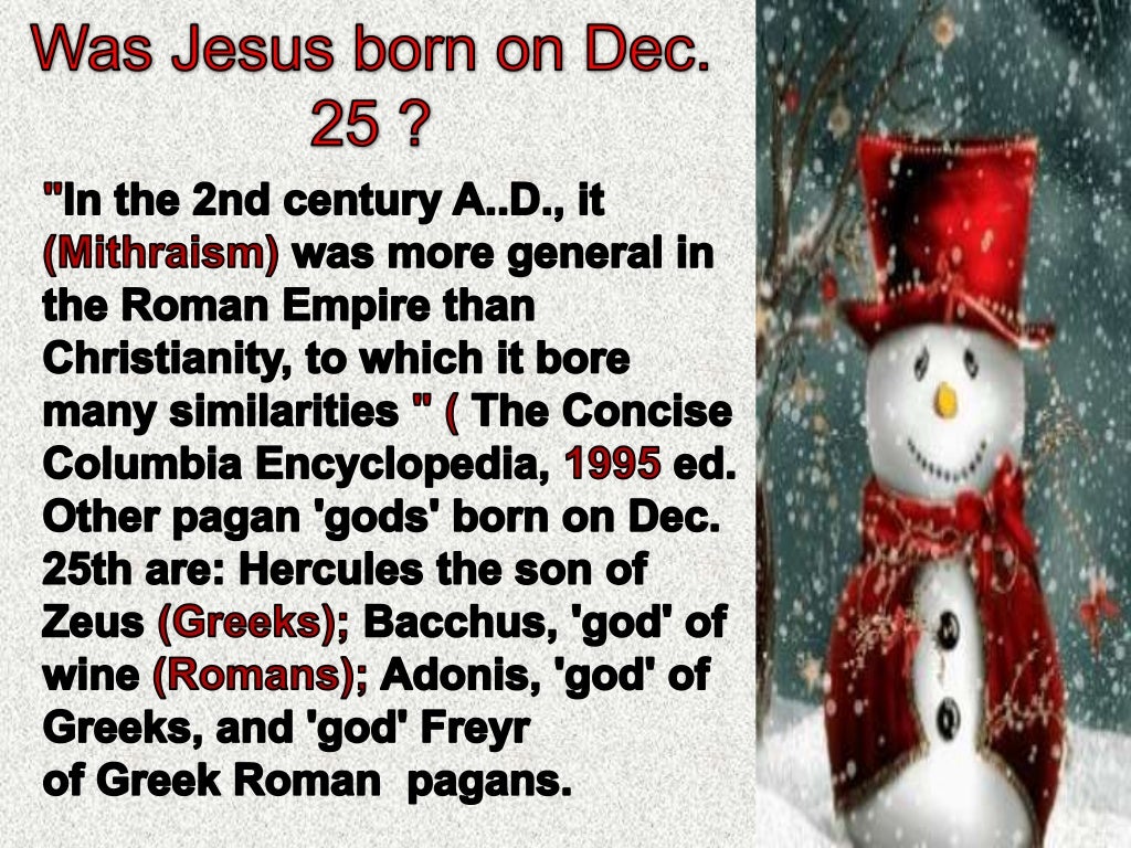 En what did_jesus_say_about_christmas
