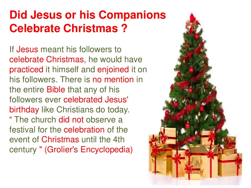 En what did_jesus_say_about_christmas